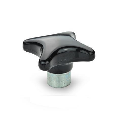 Otto Ganter Hand Knob Duroplast with Protruding Steel Bushing, GN 6335.1